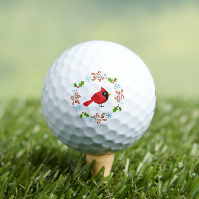 Pelotas De Golf Cardenal rojo Personalizado con flores (Camiseta in situ)
