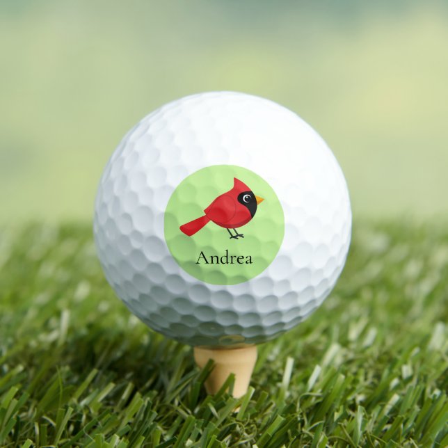 Pelotas De Golf Cardenal rojo Personalizado con flores (Camiseta in situ)