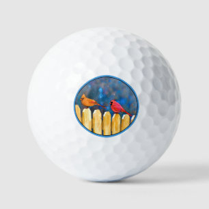 Pelotas De Golf Cardenales sobre la pintura de la cerca - Arte ori