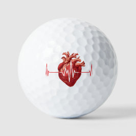 Pelotas De Golf Cardiólogo Médico cardíaco Cardiología Diseño de e