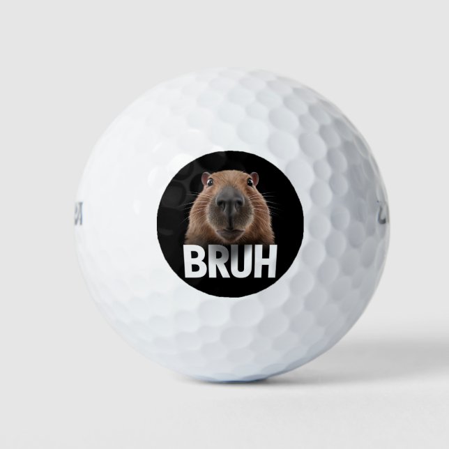 Pelotas De Golf Carpincho Divertido Bruh  (Anverso)