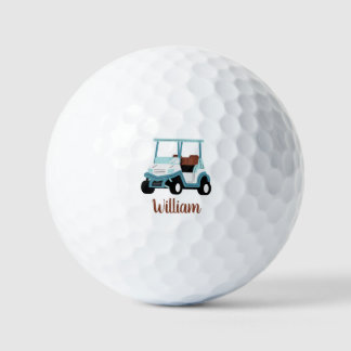 Pelotas De Golf Carrito de golf azul claro personalizado