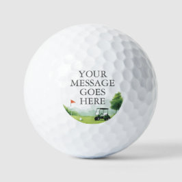 Pelotas De Golf Carrito de Golf Clásico Mensaje Personalizado