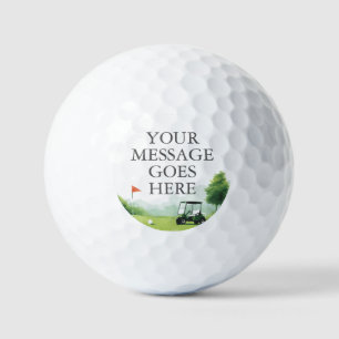 Pelotas De Golf Carrito de Golf Clásico Mensaje Personalizado