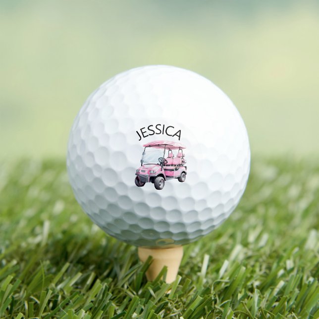 Pelotas De Golf Carrito de Golf Rosa con Nombre (Subido por el creador)