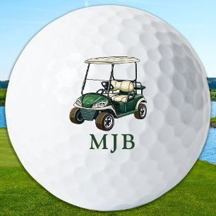 Pelotas De Golf Carrito Verde de Golf Personalizado con 3 Iniciale