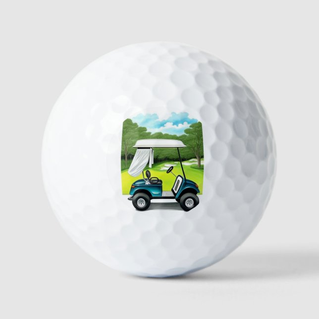 Pelotas De Golf Carro de golf (Anverso)