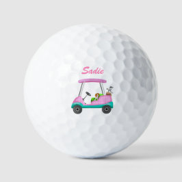 Pelotas De Golf Carro De Golf Con Cute Cavalier King Charles Spani