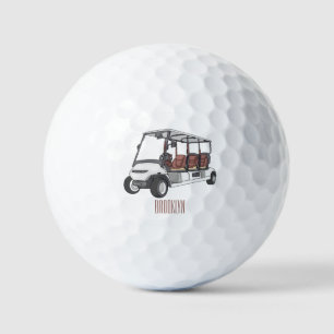 Pelotas De Golf Carro de golf / ilustracion personalizado de coche
