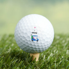 Pelotas De Golf Carro de golf personalizado azul preppy