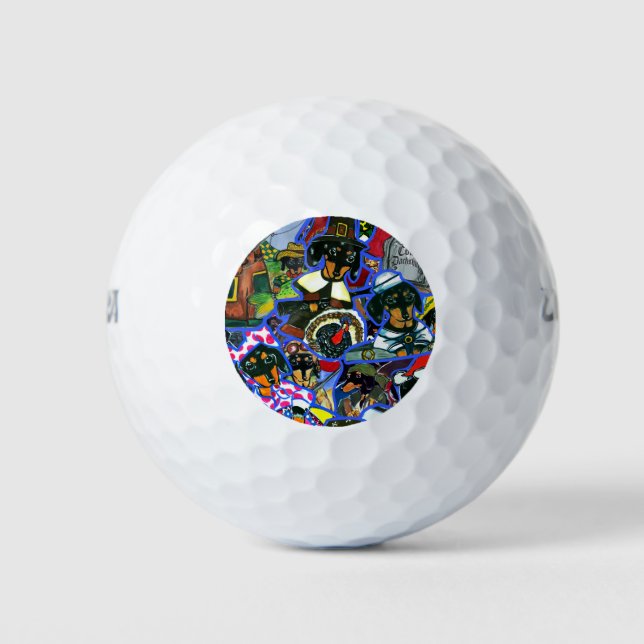 Pelotas De Golf Cartoons de Dachshund (Anverso)