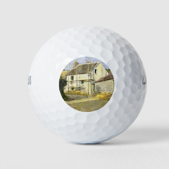 Pelotas De Golf Casa con Scaffolding (obra de construcción de époc (Anverso)
