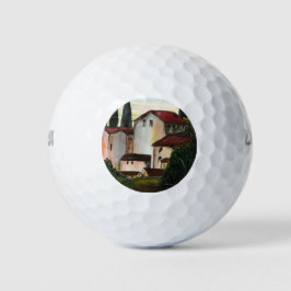 Pelotas De Golf Casa de Pueblo Dibujo Toscana italia Campo