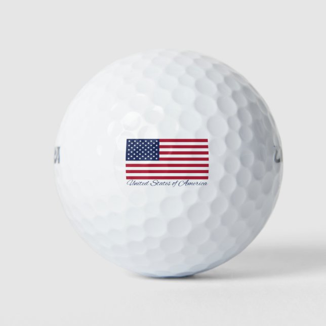 Pelotas De Golf Celebración de la Bandera Americana el 4 de julio (Anverso)