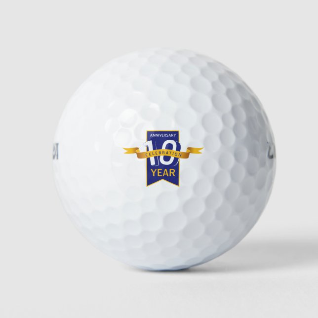 Pelotas De Golf Celebración del año del décimo aniversario (Anverso)