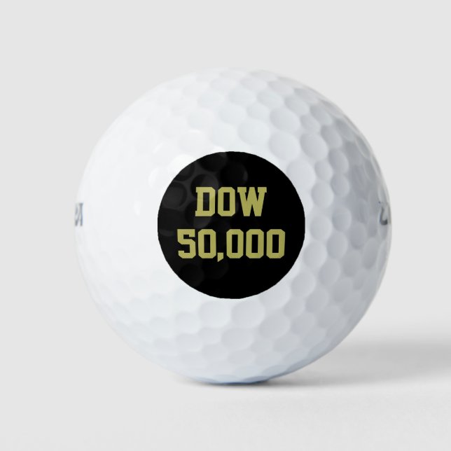 Pelotas De Golf Celebración del mercado de valores de Dow 50.000 (Anverso)