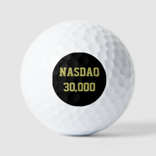 Pelotas De Golf Celebración del NASDAQ 30000 en el mercado de valo