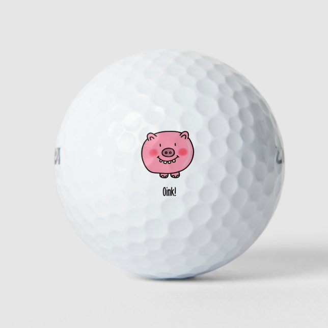 Pelotas De Golf Cerdo cúbico (Anverso)