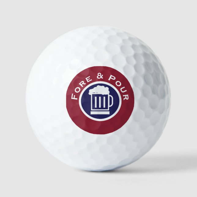 Pelotas de Golf Cerveza Divertida (Anverso)
