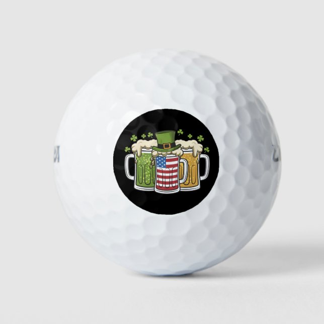 Pelotas De Golf Cerveza irlandesa Estados Unidos Bandera estadouni (Anverso)