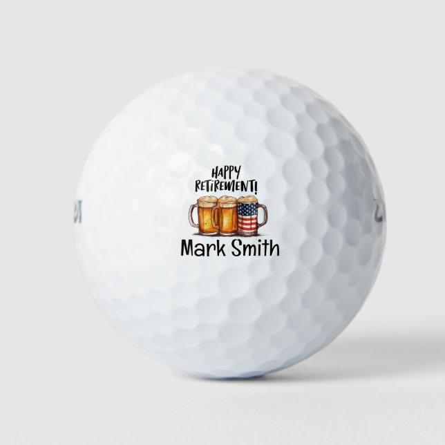 Pelotas De Golf Cerveza para la jubilación (Anverso)