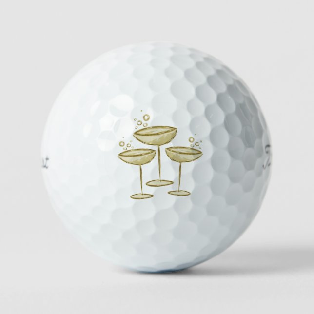 Pelotas De Golf Champán  (Anverso)