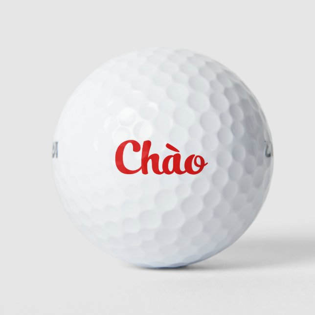 Pelotas De Golf Chào / Hola ~ Vietnam / Vietnamita / Tiang Viene (Anverso)