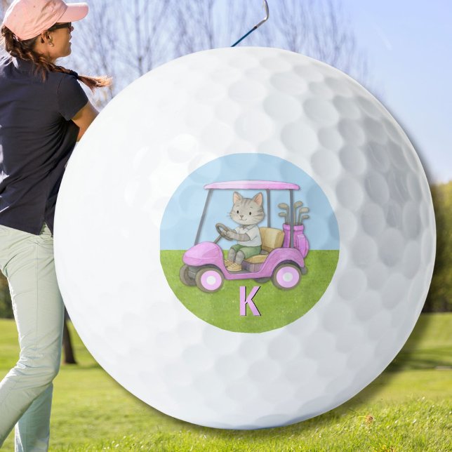 Pelotas De Golf Charming Cat Pink Cart Purr-fectly on Par  (Subido por el creador)