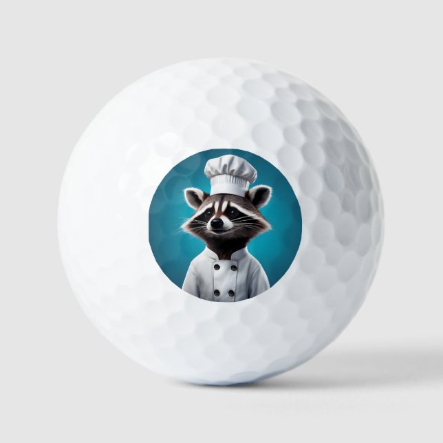 Pelotas De Golf Chef Raccoon (Anverso)