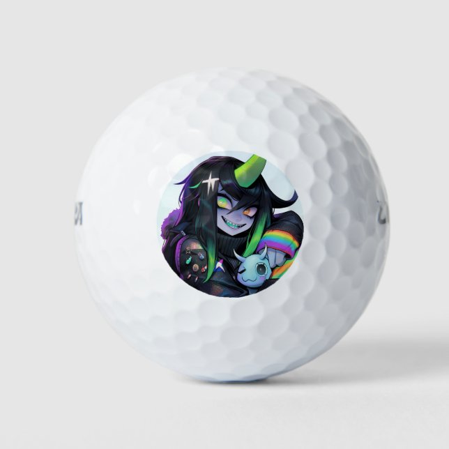 Pelotas De Golf Chica Anime de Psycho Cute (Anverso)