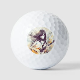 Pelotas De Golf Chica con vibraciones de música rock