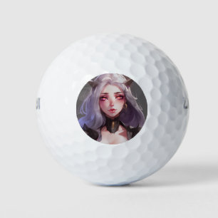 Pelotas De Golf Chica de Anime, guerrero de cuernos cortos