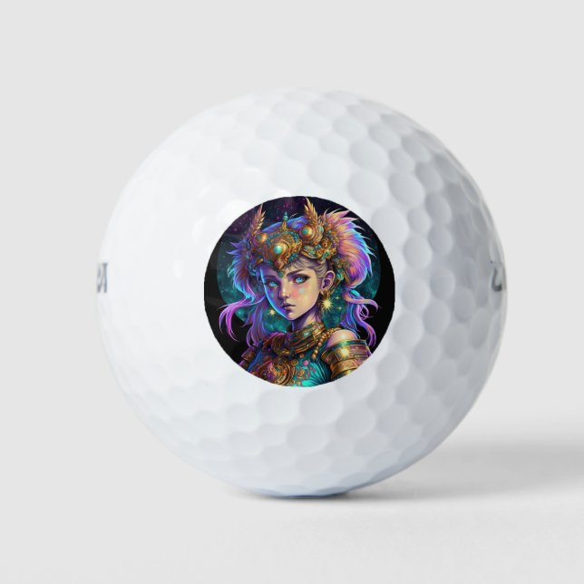 Pelotas De Golf Chica de Guerrero Espacial de Kawaii (Anverso)