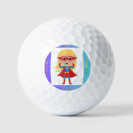 Pelotas De Golf Chica de Superheroína Balneario de golf de valor