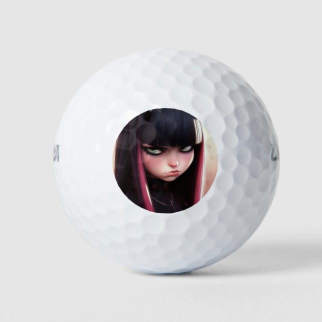 Pelotas De Golf Chica del Rocker Punk enojado (Anverso)