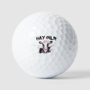 Pelotas De Golf Chica paja Granjera Divertido Ganado Vaca Granjero