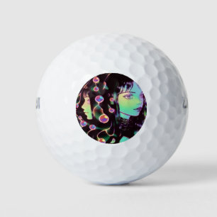 Pelotas De Golf Chica Psicodélico Anime