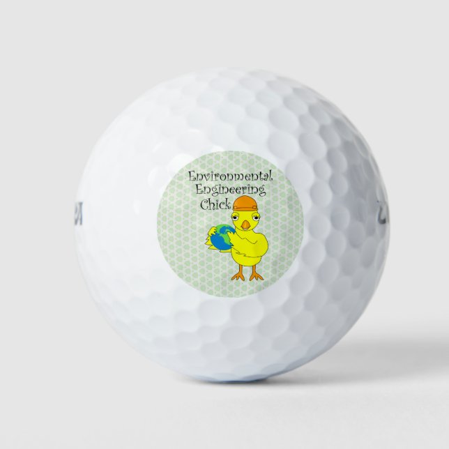 Pelotas De Golf Chick de ingeniería ambiental (Anverso)