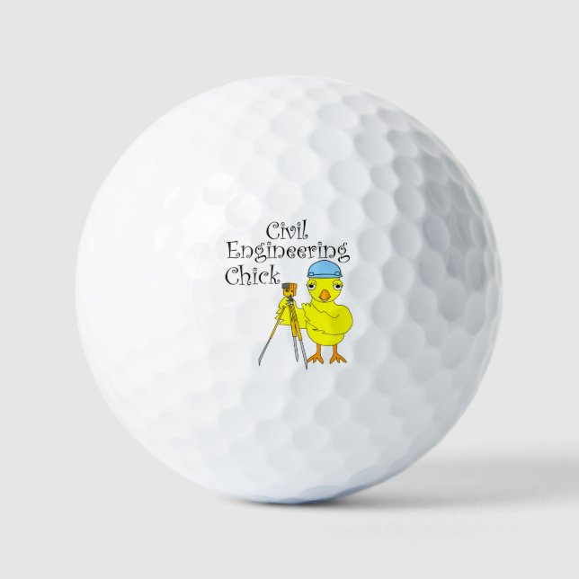 Pelotas De Golf Chick de ingeniería civil (Anverso)