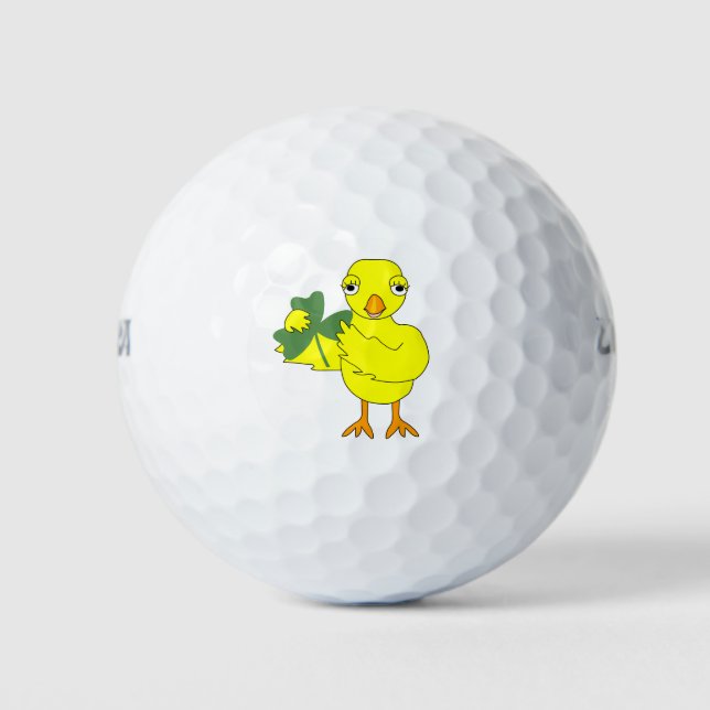 Pelotas De Golf Chick irlandés Shamrock (Anverso)