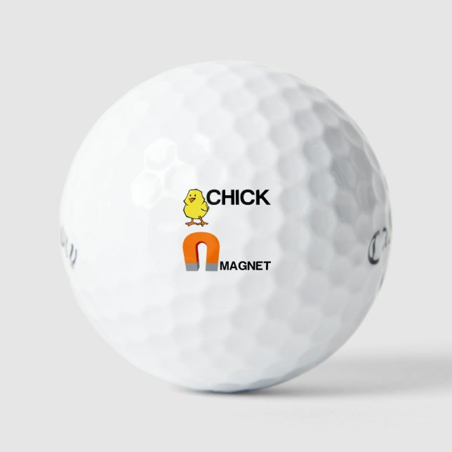 PELOTAS DE GOLF CHICK MAGNET (Anverso)