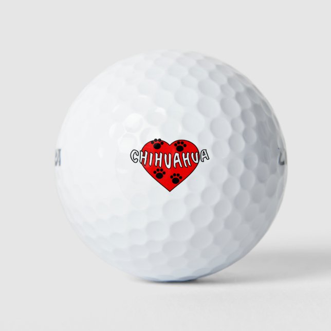 Pelotas De Golf Chihuahua Love (Anverso)
