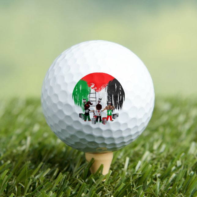 Pelotas De Golf Children of Gaza Painting Palestine Flag  (Camiseta in situ)