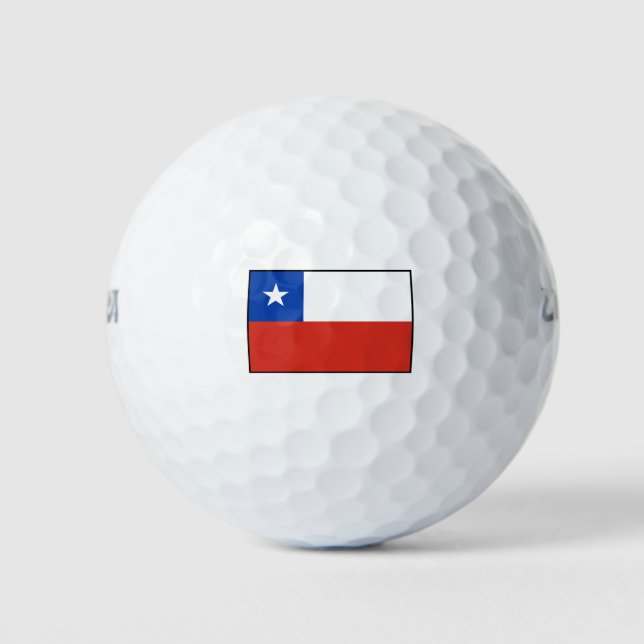 Pelotas De Golf Chile - Bandera Nacional - Corriente (Anverso)