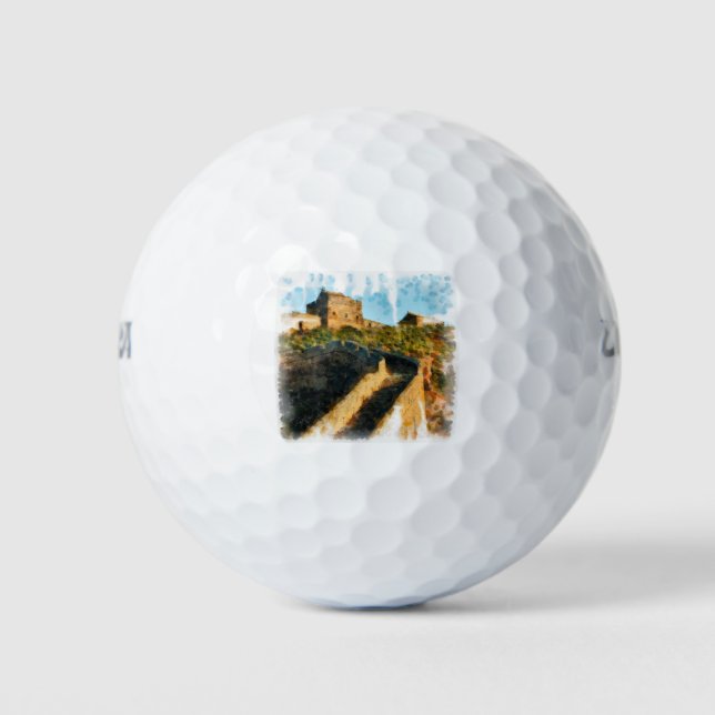 Pelotas De Golf CHINA GREAT WALL 3-HQ408-115-fine art aquarell v3. (Anverso)