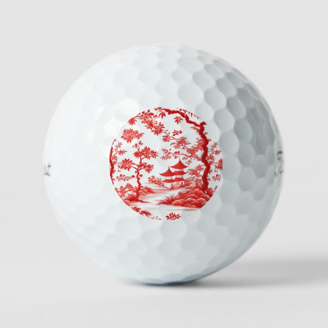 PELOTAS DE GOLF CHINOISERIE PAGODA (Anverso)