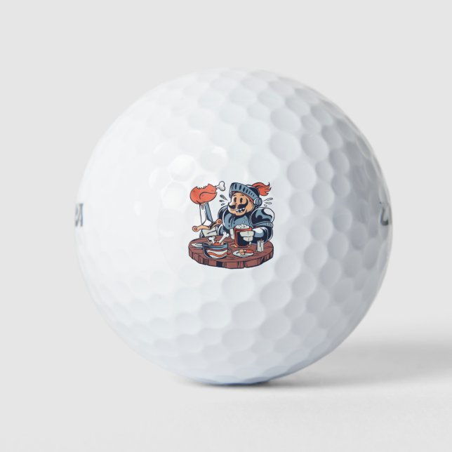 Pelotas De Golf Chiste de Comida de Pollo Divertido (Anverso)