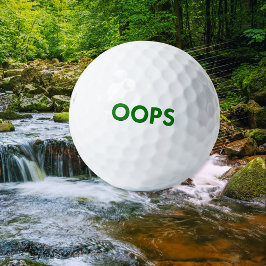 Pelotas De Golf Chiste divertido de humor 'Oops' Novedad original