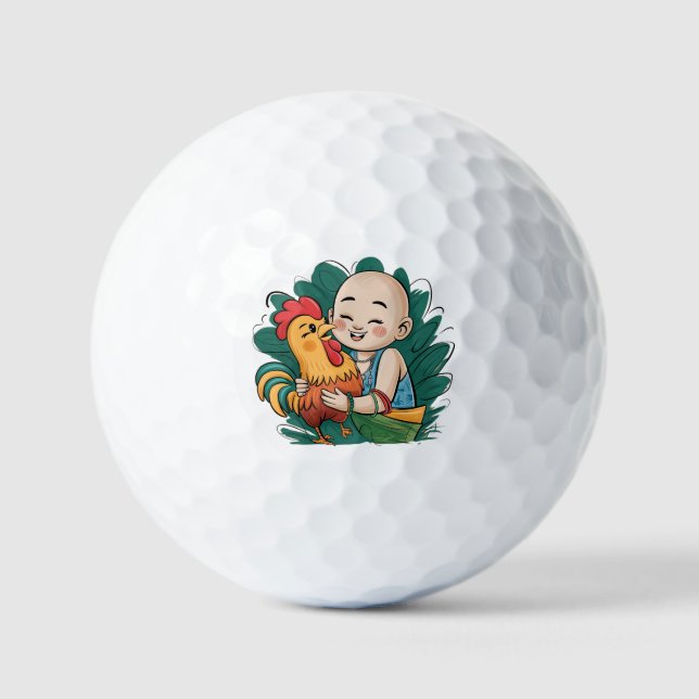 Pelotas de golf | Chloe Baby Abraza El Rooster (Anverso)