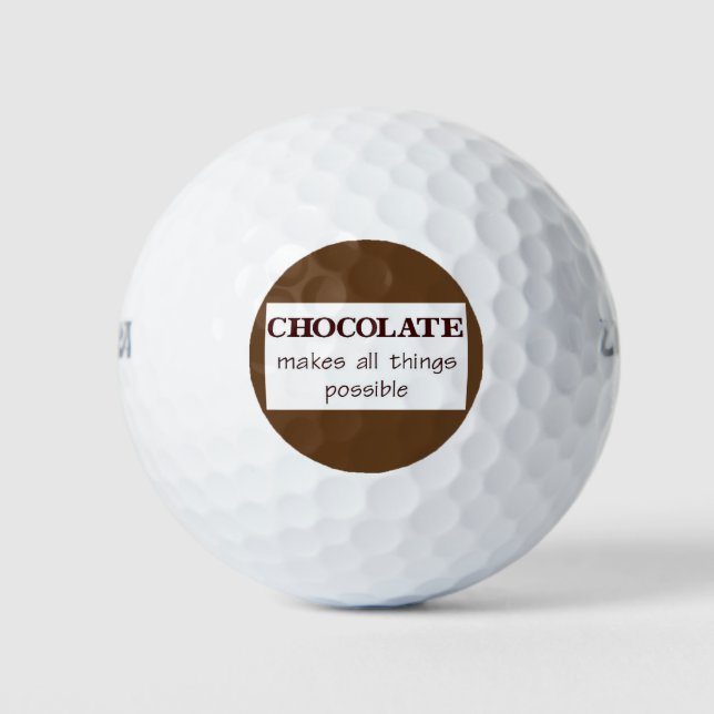Pelotas De Golf Chocolate (Anverso)